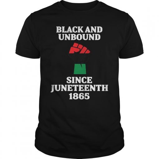 Juneteenth Unbound Black African American Flag Pride T-Shirt