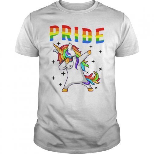 LGBT Pride Month 2019 T-Shirt Dabbing Unicorn Gay Lesbian