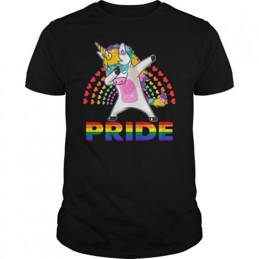 LGBT Pride Month 2019 Tee Shirt Dabbing Unicorn Gay