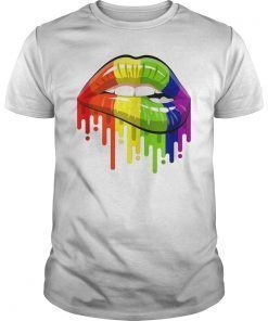LGBT Rainbow Color Lips Pride Gay Homosexual Lesbian Shirt
