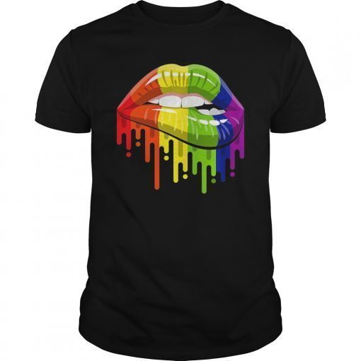 LGBT Rainbow Color Lips Pride Gay Homosexual Lesbian Shirt