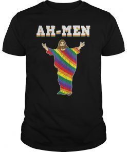 LGBT Rainbow Jesus Purride Gay Lesbian Pride Homosexual Tee Shirt