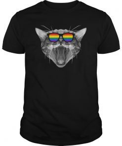 LGBTQ Purride T-Shirt gay lesbian cat rainbow csd lgbt pride Shirt