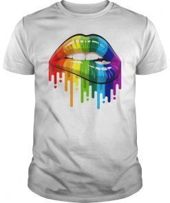 Lgbt Gay Homosexual Lesbian Rainbow Lips Pride Shirt