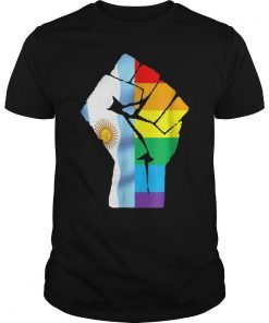 Lgbt Resist Gay Pride Fist Argentina Flag T shirt