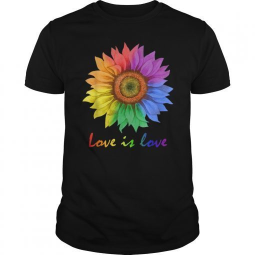 Love Is Love T-Shirt Sunflower Lgbt Rainbow Shirt