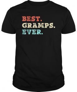 Mens Best Gramps Ever T-shirt Vintage Retro Father's Day Gift