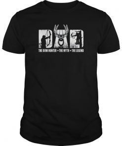 Mens DAD The Bow Hunter The Myth The Legend Hunting Funny T-Shirts