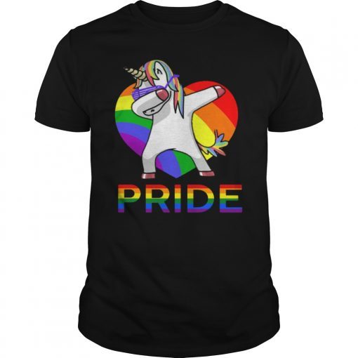 Mens LGBT Pride Gay Lesbian Funny Rainbow Dabbing Shirt