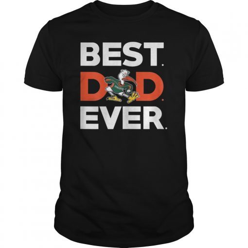 Mens Miami Hurricanes Best Dad Ever T-Shirt