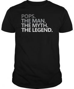 Mens POPS THE MAN THE MYTH THE LEGEND T-Shirt Father's Day Gift