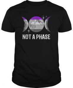 Not A Phase Asexual Flag Shirt LGBT ACE Gay Pride Moon Gifts T-Shirt