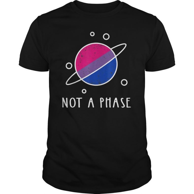 Not A Phase Bisexual Shirt Lgbt Bi Pride Flag Space Moon T Shirt