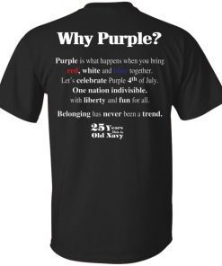 Old Navy Purple Flag Shirt 4th of July 2019 Shirt