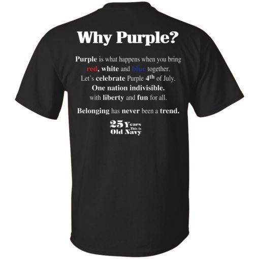 Old Navy Purple Flag Shirt 4th of July 2019 Shirt
