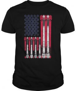 Patriotic Diesel Truck Mechanic American Flag Shirts