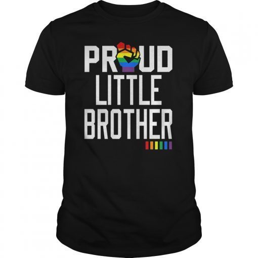 Proud Little Brother Gay Pride Month LGBTQ T-Shirt