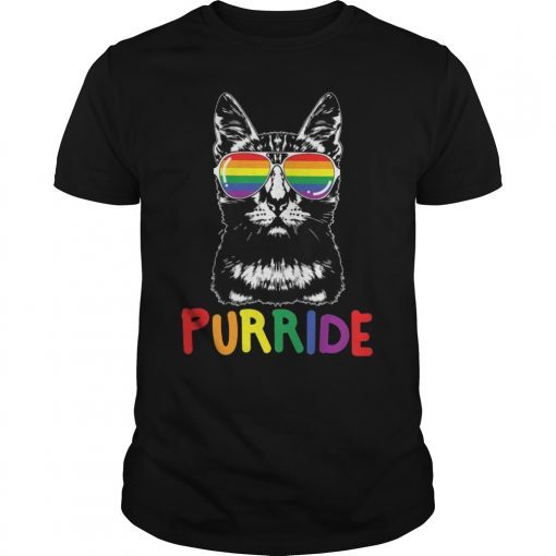 Purride T-Shirt LGBT Gay Pride Cat Lover Kitty