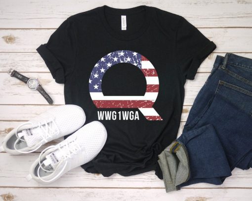 QAnon WWG1WGA Unisex T-Shirt Q Anon T-Shirt Great Awakening MAGA USA Tee Political QAnon Tee Shirt Where We Go One We Go All