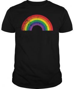 Rainbow Shirt Vintage Retro 80's Style Gay Pride Gift T-Shirts