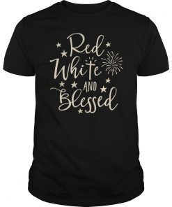 Red White and Blessed 4th of July T-Shirt