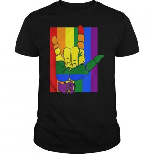 Resist Fist Rainbow Flag Gay Pride Tee Shirt