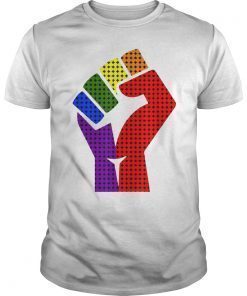Resist Pride Parade Gay Rainbow Fist Flag T-Shirt