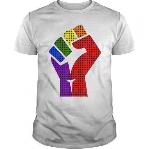 Resist Pride Parade Gay Rainbow Fist Flag T-Shirt