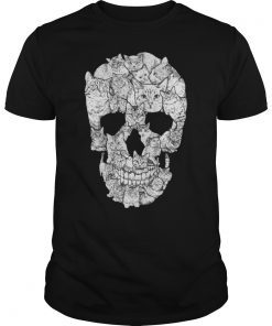 Sketchy Cat Skull T-Shirt