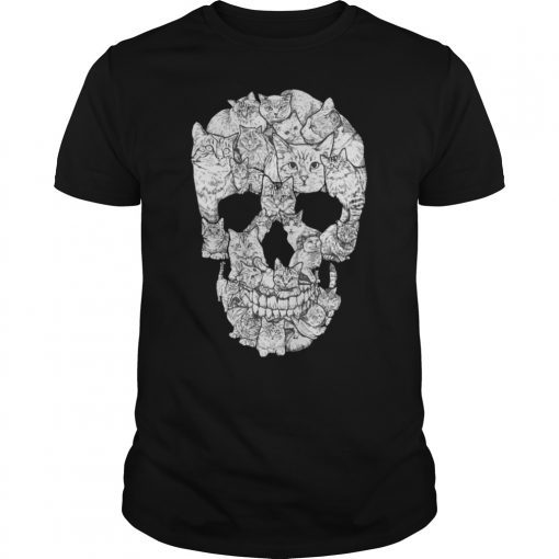 Sketchy Cat Skull T-Shirt
