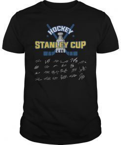 St Louis Gloria Blues Champions 2019 Signature T-Shirt