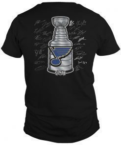 St. Louis Blues 2019 Stanley Cup Champions Signature Tee Shirt