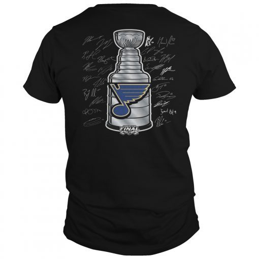 St. Louis Blues 2019 Stanley Cup Champions Signature Tee Shirt