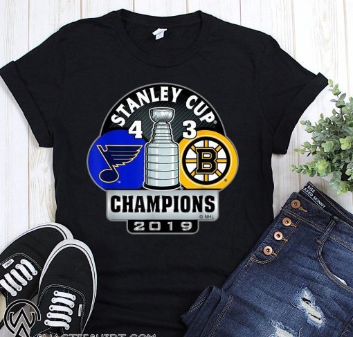 Stanley cup champions st louis blues 4 3 boston bruins 2019 shirt