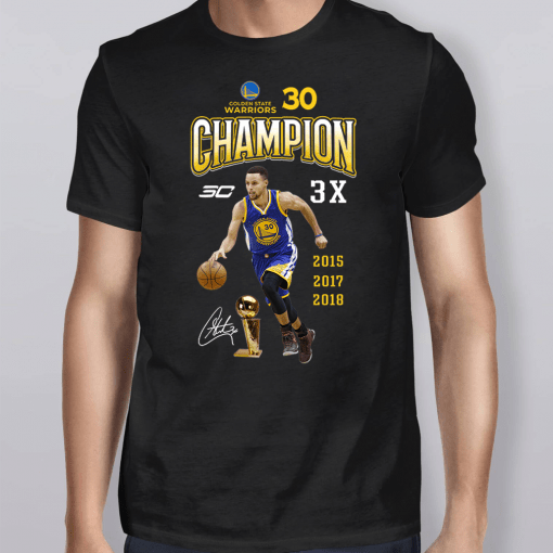 Stephen Curry 30 Champion 3X TShirt