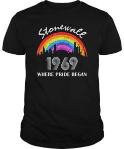 Stonewall 1969 Where Pride Began Vintage Rainbow T-Shirt