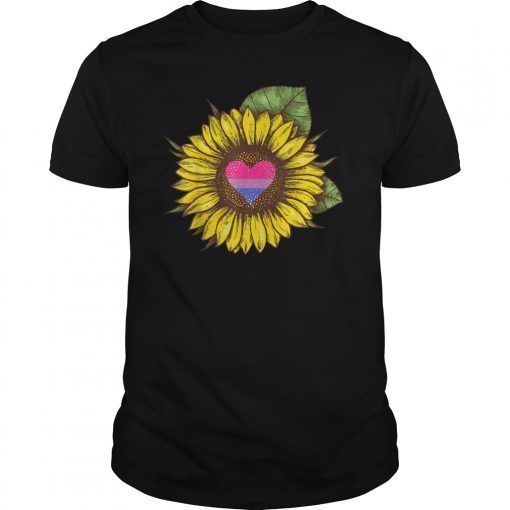 Sunflower And Heart Bisexual Shirt