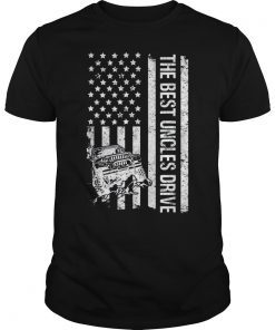 The Best Uncles Drive Jeeps American Flag Father's Day Jeeps T-Shirt