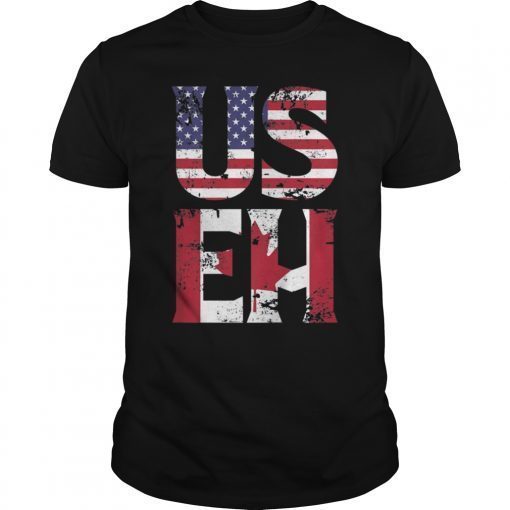 US EH Tshirt American Canadian Funny Meme Quote T-Shirt