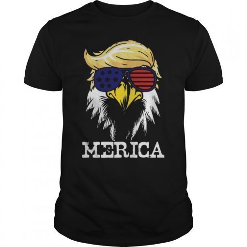 USA-4TH OF JULY EAGLE IN TRUMP HAIR SHIRT FOR INDEPENDENCE DAY SHIRT