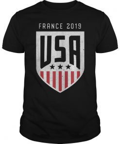 USA Women Soccer Team Vintage Shirt France 2019