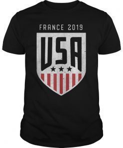 USA Women Soccer Team Vintage T-Shirt France 2019