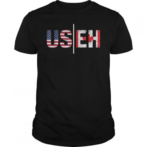 USEH US EH USA Flag Pride Canadian Canada T-Shirt