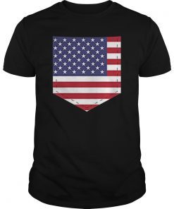 United States Flag T-Shirt with Printed American Flag