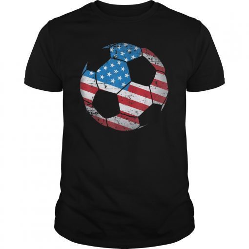 United States Soccer Ball Flag Jersey Shirt - USA Football