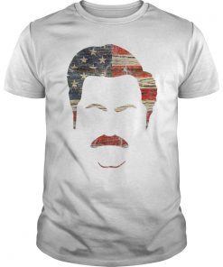 Vintage Wooden American Flag Silhouette T-Shirt