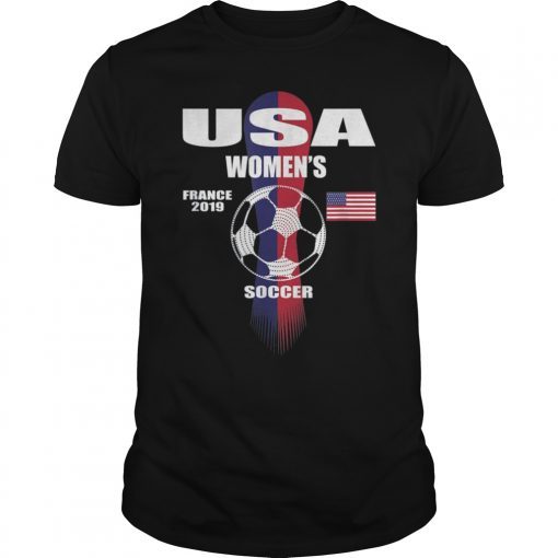 Women Soccer Team T-Shirt USA World Tournament 2019 France