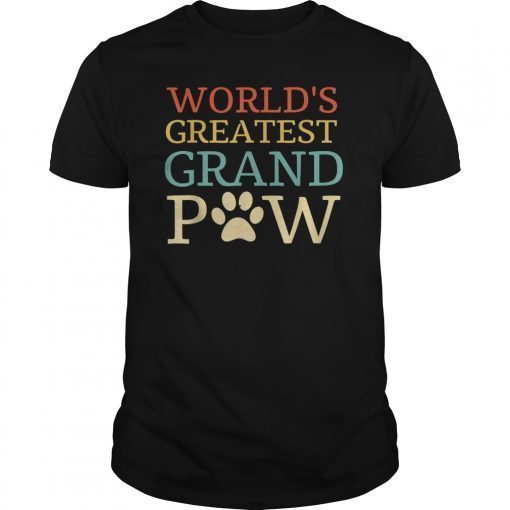 World's Greatest Grand Paw Dog Lovers Best Funny Gift T-Shirt