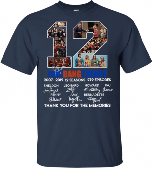 12 years the Big Bang Theory thank you for the memories shirts
