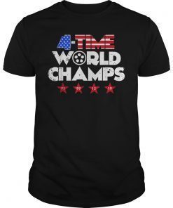 2019 USWNT 4 Time World Champs T-Shirt